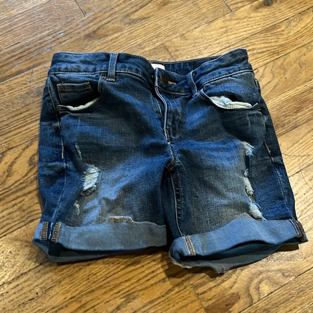 I'm selling blue Jean shorts by SO there 80% cotton 18% recycled polyester